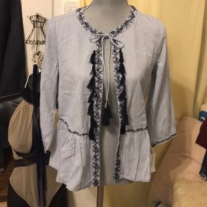 Westport BNWT open long sleeve blouse.